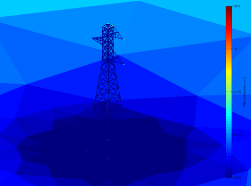 This model shows the capability of the eDEGM. The model was compared to a simplification of the tower in order to simulate the whole line configuration.